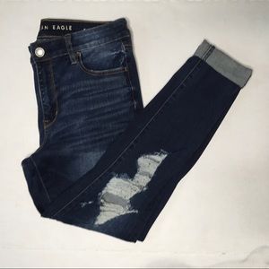 American Eagle 360 Stretch Destroyed Jegging Jeans